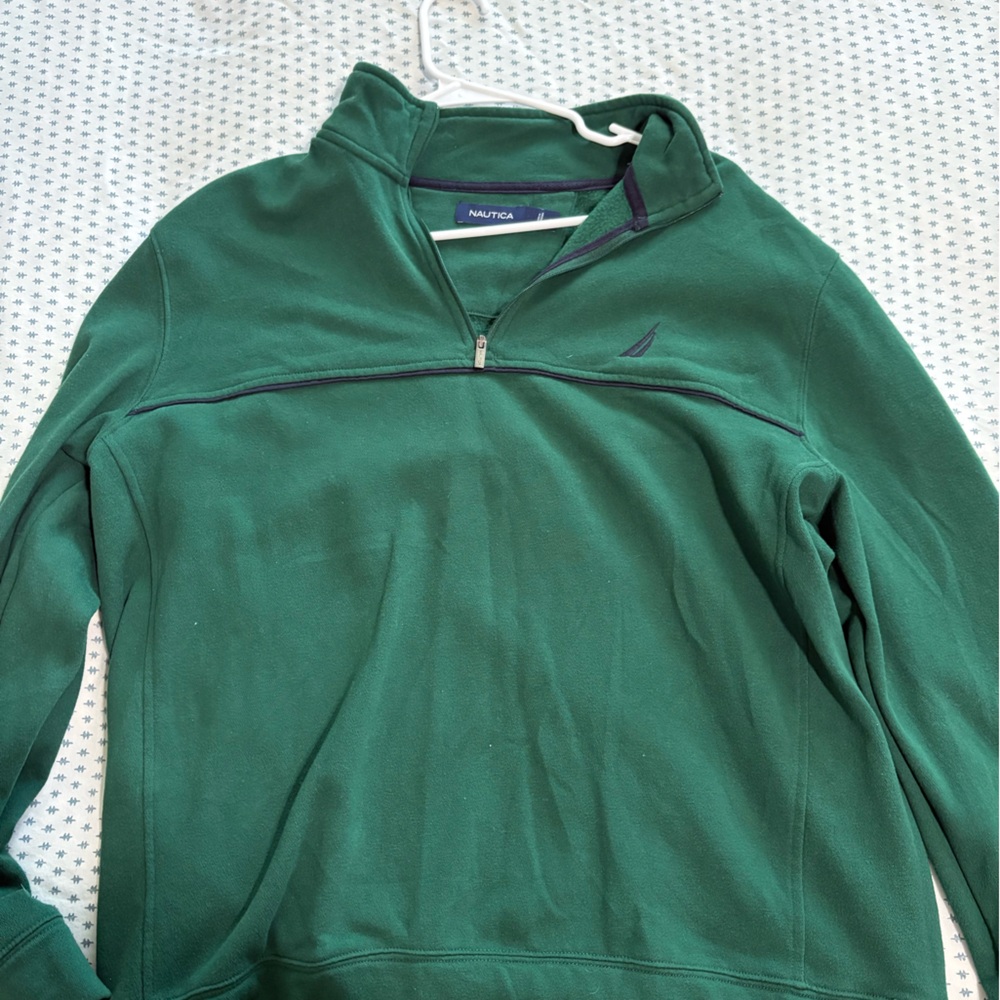 Green Quarter-Zip Pullover